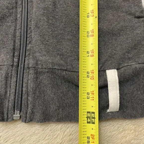 FUDA Women's Sport Hoody Active Wear Grey Yoga Sweeter Zip up Size M - Picture 9 of 9